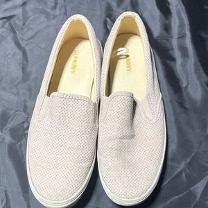 A New Day Light Pink/Beige Perforated Slip-Ons